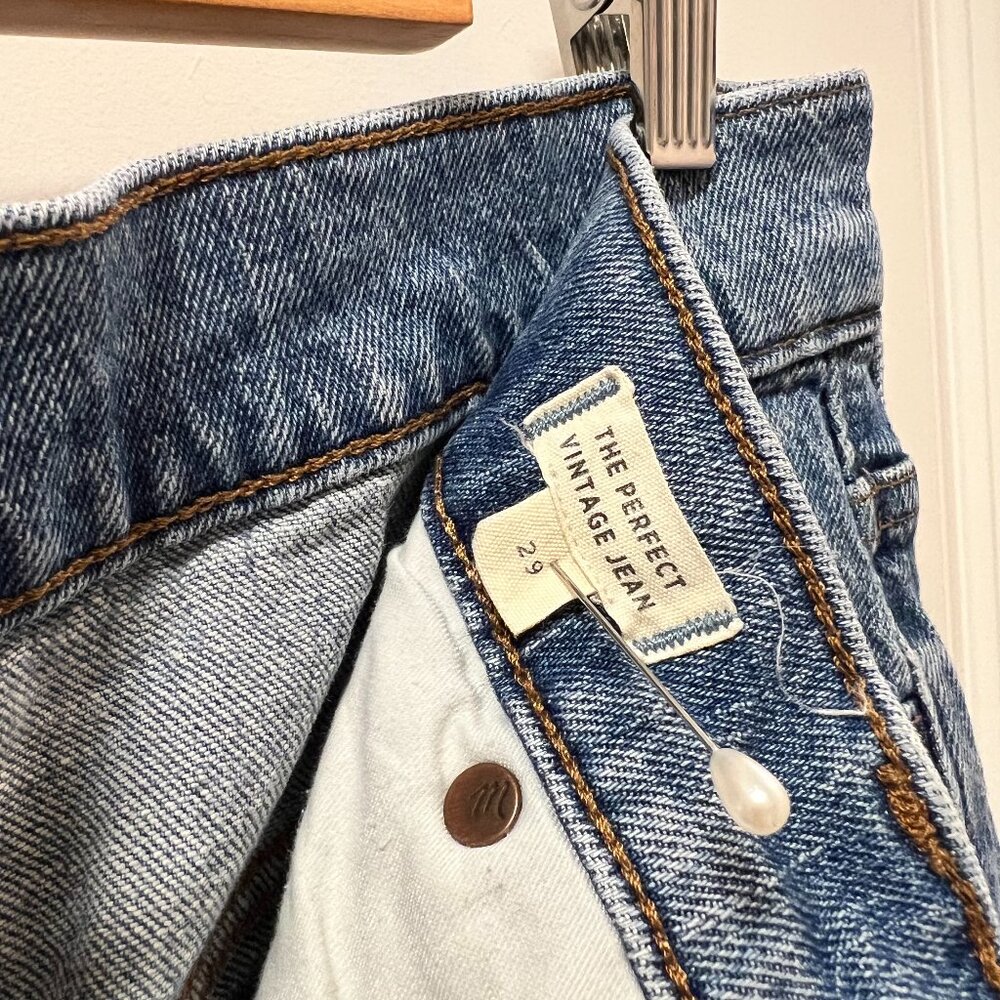 Madewell Perfect Vintage Jean Raw Hem Edition Size 29